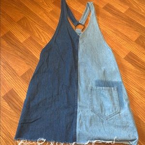 Split jean dress